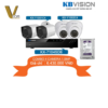 COMBO TRỌN BỘ 04 CAMERA Kbvision 1.0 MEGAPIXL